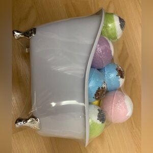 Bath Bombs in Claw Foot Tub